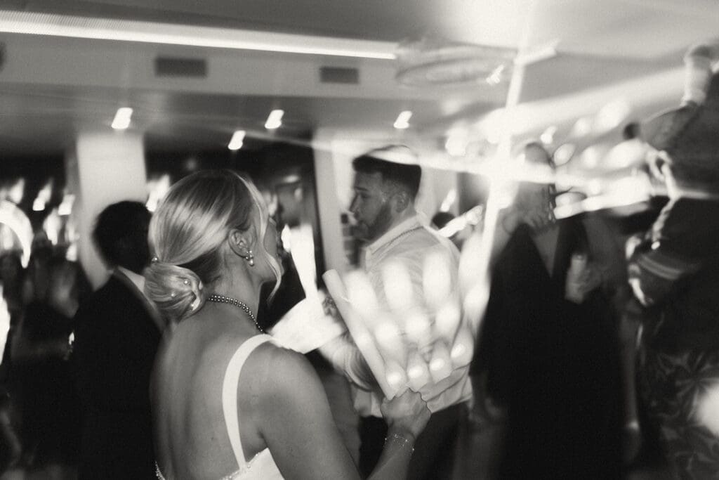 dancing at reception in melrose abbey in kansas city
