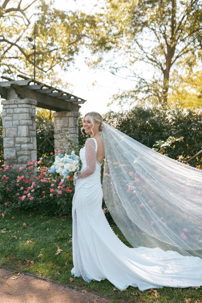 bridal portraits at loose park in kansas city
